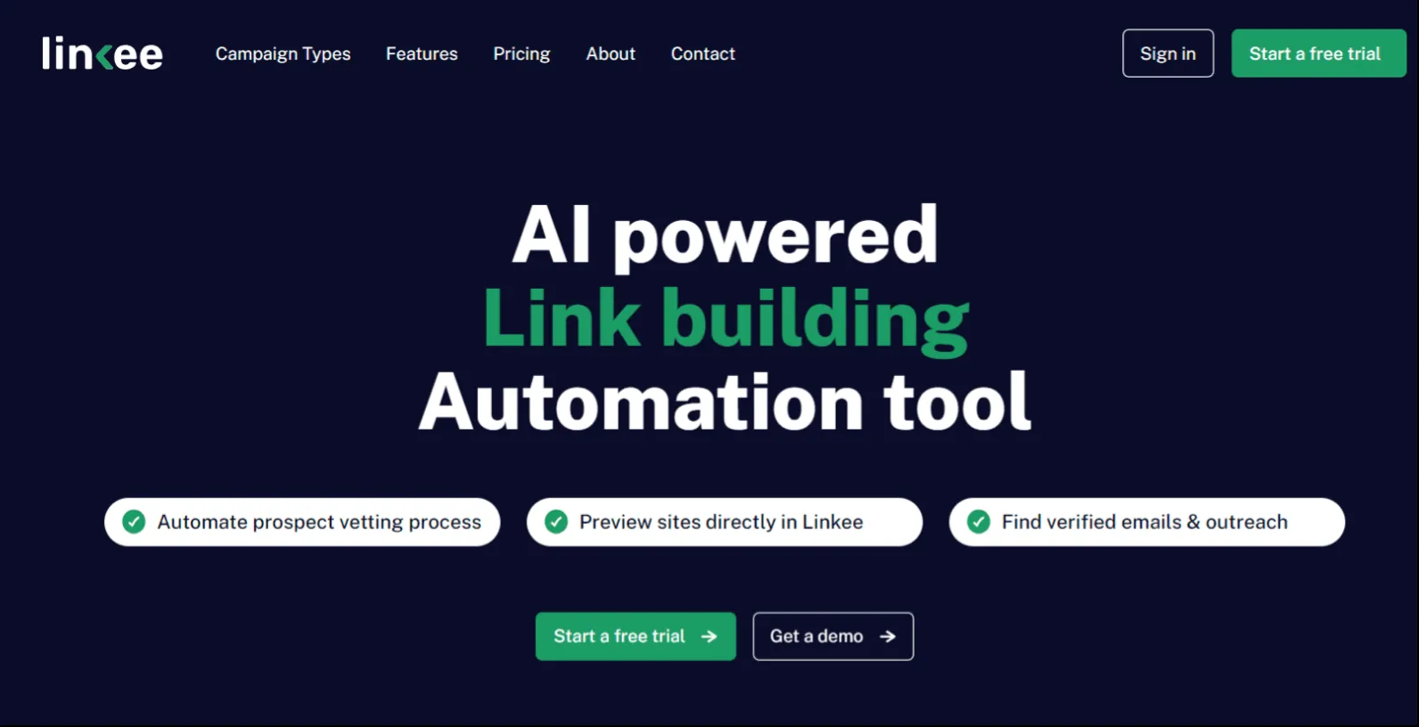 Linkee link building software