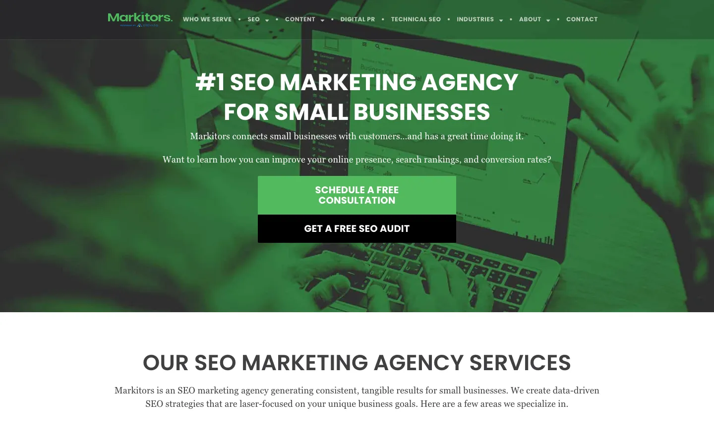 Markitors homepage