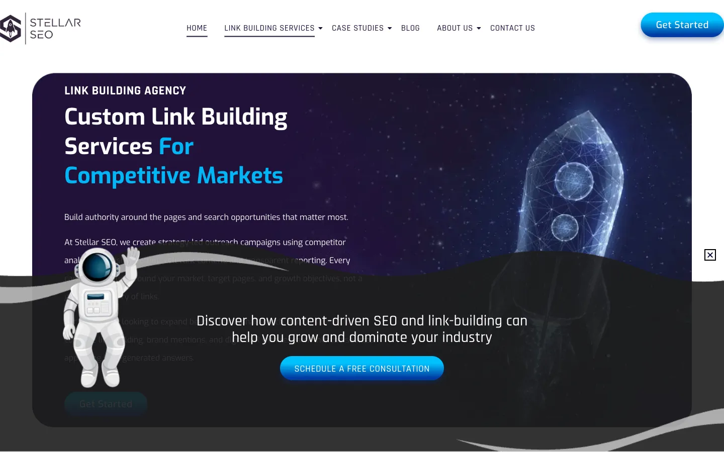 Stellar SEO homepage