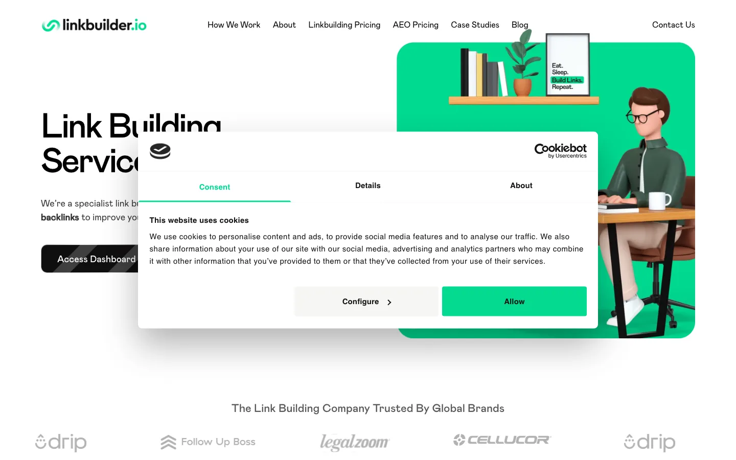LinkBuilder.io homepage
